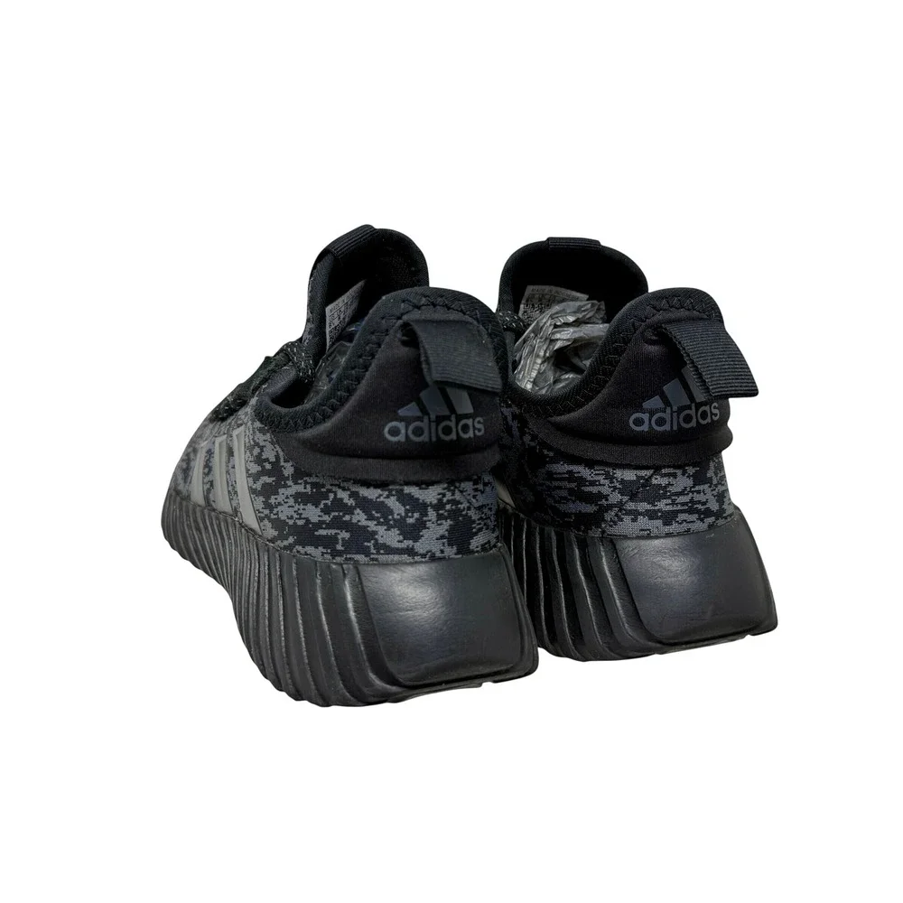 Adidas Kaptir Men's Sz 8.5 Grey Black Digital Camo Knit Running Shoes PWJ 001004